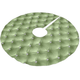 Warme weiche Schicht GreenFaux Velvet Polyester Weihnachtsbaumdecke