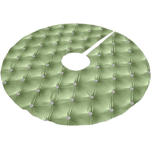 Warme weiche Schicht GreenFaux Velvet Polyester Weihnachtsbaumdecke (Schrägansicht)