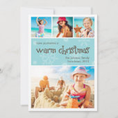 Warme Weihnachten 4 Foto Weihnachtskarte (Vorderseite)