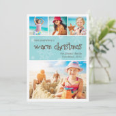 Warme Weihnachten 4 Foto Weihnachtskarte (Stehend Vorderseite)