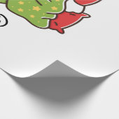 Warme Weihnachten Corgi Weihnachtsmannmütze Holida Geschenkpapier (Ecke)