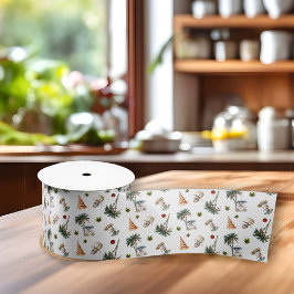 Warme Weihnachten Snowman Pattern Ribbon Ripsband