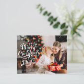 Warme Weihnachten wünscht Urlaub Postkarte (Stehend Vorderseite)