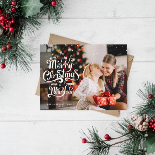 Warme Weihnachten wünscht Urlaub Postkarte