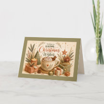 Warme Weihnachtsgrüße Boho-Festtagsgruß