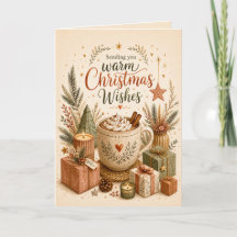 Warme Weihnachtsgrüße Boho-Festtagsgruß