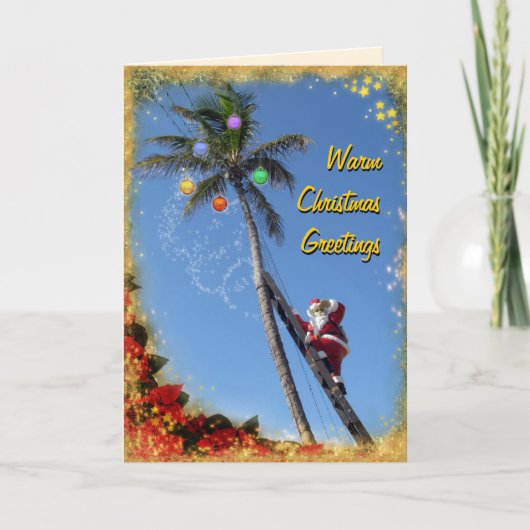 Warme Weihnachtsgrüße Feiertagskarte (Vorderseite)