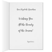 Warme Weihnachtswünsche/Weihnachtsmannmütze/person (Innen (Rechts))