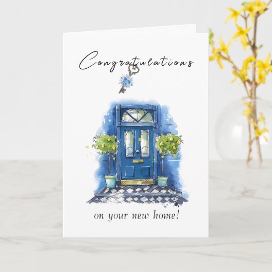 Warme Welcome Zuhause Card Karte (Gelbe Blume)