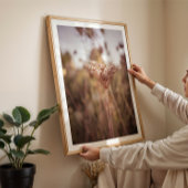 Warme Wildblume neatral Herbst Kunst Poster