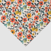 Warme Wildblumen-Blumentissue-Papier Seidenpapier (Detail)