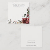 Warme Winter Festivals Bow Hair Clip Display Quadratische Visitenkarte (Vorne/Hinten)