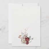 Warme Winter Festive Foliage Save the Date Card Dankeskarte (Rückseite)