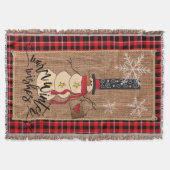 Warme Winter-Wünsche - Schneemann Decke (Vorderseite)