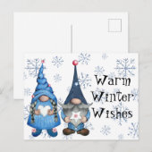 Warme Winter wünscht Postkarte (Vorne/Hinten)