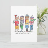 Warme Winterwünsche Einladung (Stehend Vorderseite)