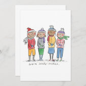 Warme Winterwünsche Einladung (Vorne/Hinten)