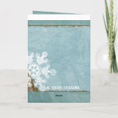 Warme Winterwünsche Feiertagskarte (Rückseite)