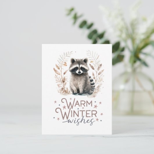 Warme Winterwünsche Feiertagskarte (Stehend Vorderseite)