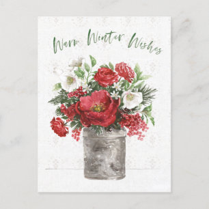 Warme Winterwünsche Feiertagspostkarte