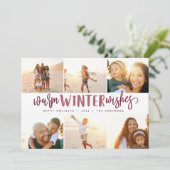 Warme Winterwünsche | FotoCollage Feiertagskarte (Stehend Vorderseite)