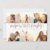 Warme Winterwünsche | FotoCollage Feiertagskarte (Vorderseite)