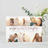 Warme Winterwünsche | FotoCollage Feiertagskarte (Stehend Vorderseite)