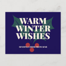 Warme Winterwünsche Holly-Typografie