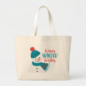 Warme Winterwünsche Jumbo Stoffbeutel (Vorne)