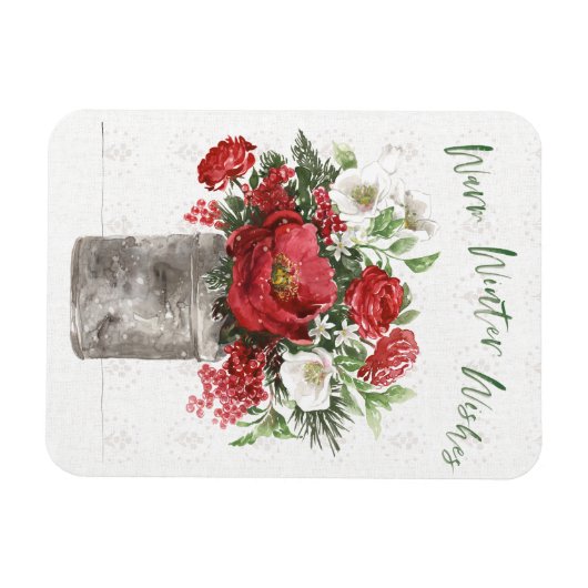 Warme Winterwünsche Magnet (Horizontal)