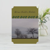 Warme Winterwünsche (mit Hund) von RoseWrites Einladung (Stehend Vorderseite)