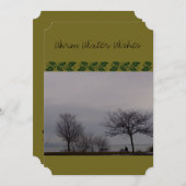 Warme Winterwünsche (mit Hund) von RoseWrites Einladung (Vorne/Hinten)