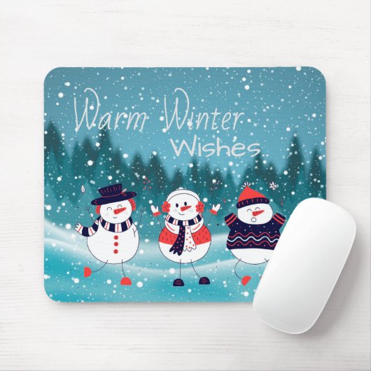Warme Winterwünsche Mousepad (Mit Mouse)