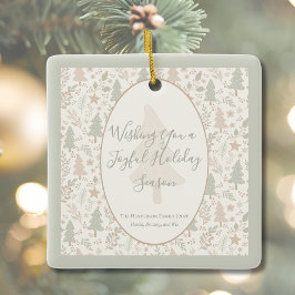 Warme Winterwünsche – Personalisierter Weihnachtss Keramikornament