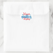 Warme Winterwünsche Quadratischer Aufkleber (Tasche)