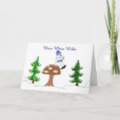 Warme Winterwünsche - Snowman Feiertagskarte (Vorderseite)