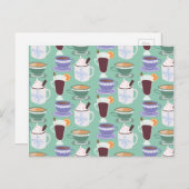Warme Wintery Drinks drucken Postkarte (Vorne/Hinten)
