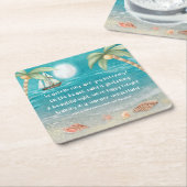 Warme Wonderland Tropical Beach Weihnachten Rechteckiger Pappuntersetzer (angewinkelt)