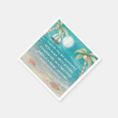 Warme Wonderland Tropical Beach Weihnachten Serviette (Ecke)