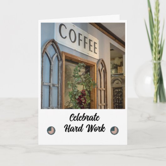 Warme Wünsche auf der Tageskarte Dankeskarte (Vorderseite)