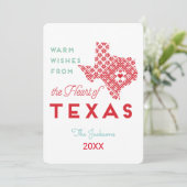 Warme Wünsche aus dem Herzen von Texas Einladung (Stehend Vorderseite)