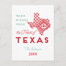 Warme Wünsche aus dem Herzen von Texas Postkarte