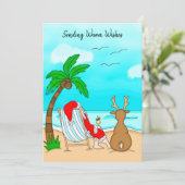 Warme Wünsche aus den Weihnachtsfeiern der Schneef Feiertagskarte (Stehend Vorderseite)