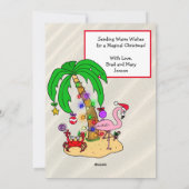 Warme Wünsche aus den Weihnachtsfeiern der Schneef Feiertagskarte (Rückseite)