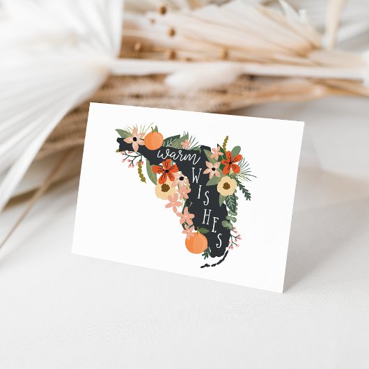 Warme Wünsche aus Florida Illustriert Karte