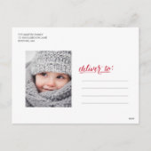 Warme Wünsche Banner Holiday Foto Feiertagspostkarte (Rückseite)