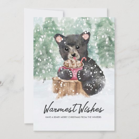 Warme Wünsche Bären Cube Kakao Weihnachten (Vorderseite)