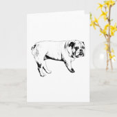 Warme Wünsche Bulldog-Karte Karte (Gelbe Blume)