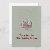 Warme Wünsche dieser Feiertagssaison Feiertagskarte (Vorne/Hinten)
