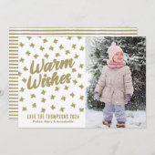 Warme Wünsche Feiertagskarte (Vorne/Hinten)